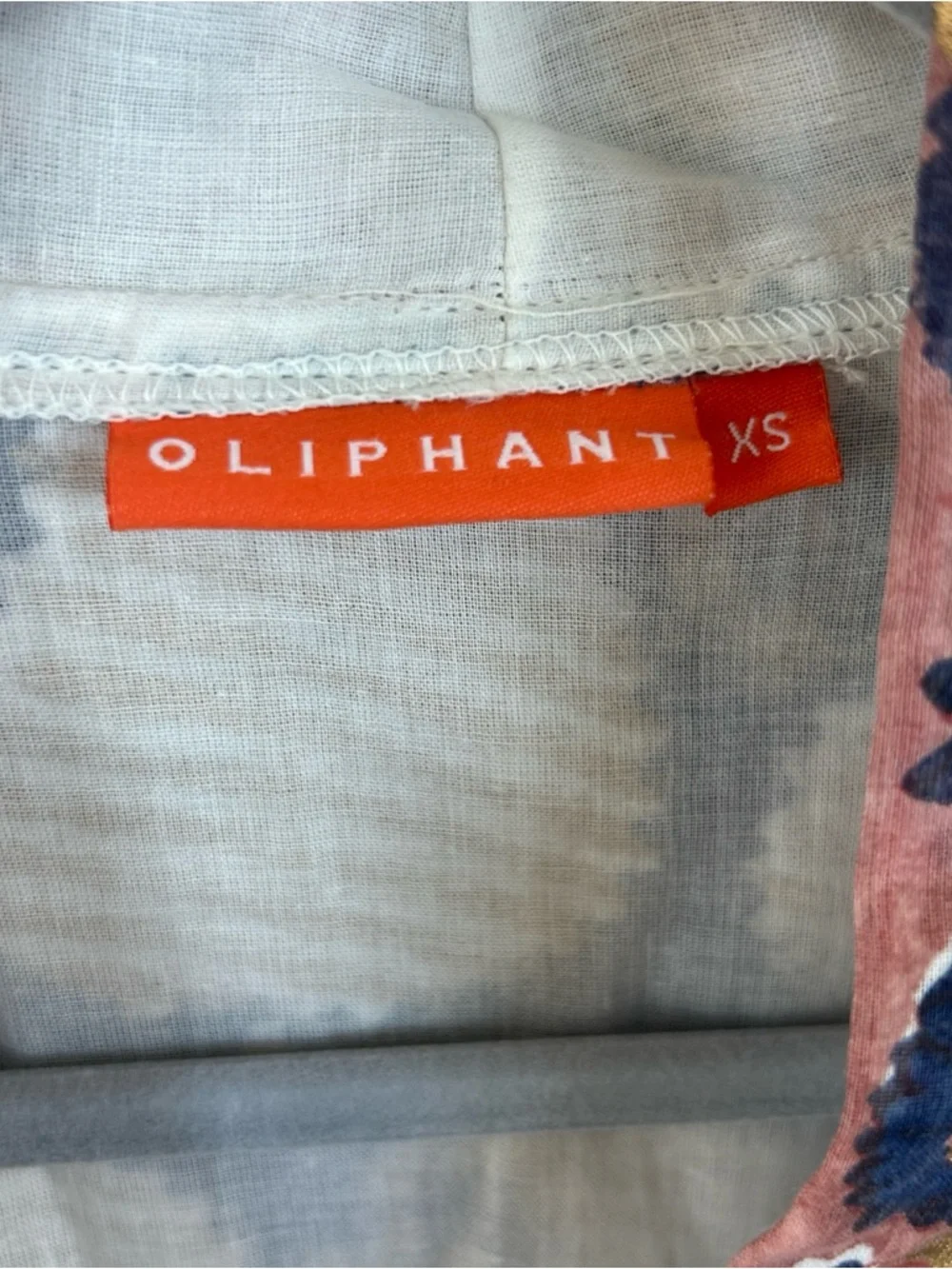Oliphant Agra Women’s XS Navy Print Maxi Dress V-Neck Tiered Cotton Boho NWOT - Picture 9 of 10